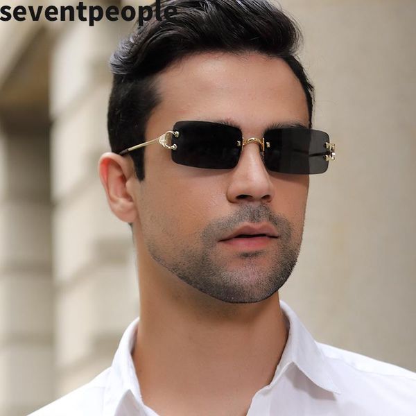 sunglasses fashion rimless rectangle women trendy frameless small square sun glasses for men 2021 retro eyeglasses, White;black
sunglasses fashion rimless rectangle women trendy frameless small square sun glasses for men 2021 retro eyeglasses, White;black