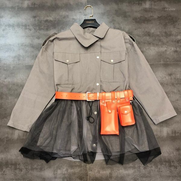 2020 autumn new pockets design mesh fairy skirt splicing drawstring jacket small windbreaker female1, Tan;black
2020 autumn new pockets design mesh fairy skirt splicing drawstring jacket small windbreaker female1, Tan;black