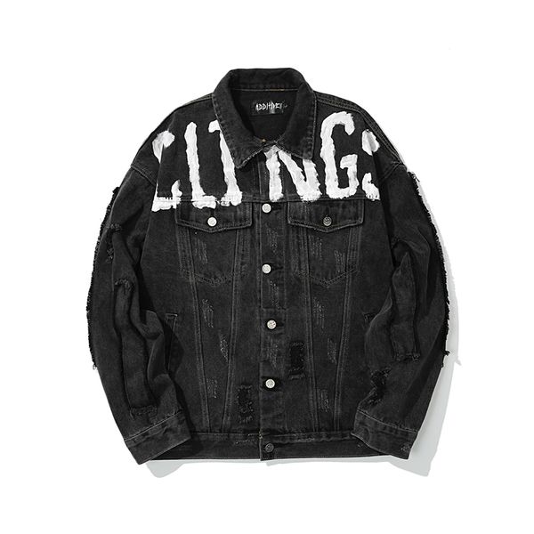 2021 new harajuku letter print frayed spliced denim coat mens lapel washed retro oversize windbreaker jeans hip hop baggy casual jackets un6, Black;brown
2021 new harajuku letter print frayed spliced denim coat mens lapel washed retro oversize windbreaker jeans hip hop baggy casual jackets un6, Black;brown