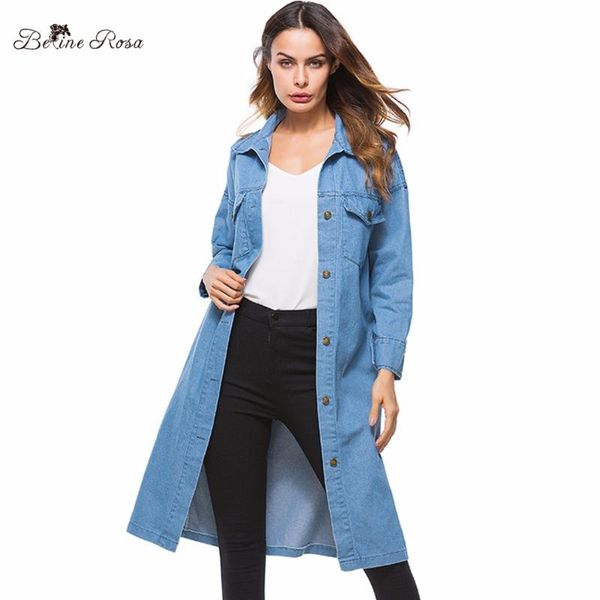 women's trench coats belinerosa 2021 european style casual long denim wide-waisted autumn women ost00035, Tan;black
women's trench coats belinerosa 2021 european style casual long denim wide-waisted autumn women ost00035, Tan;black