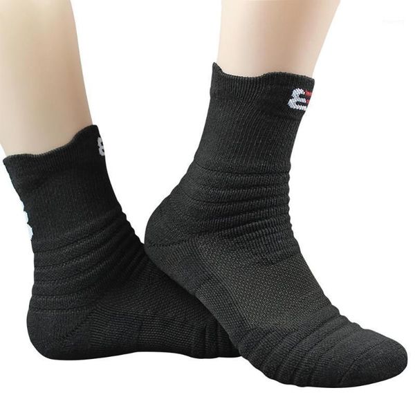 a pair of elite basketball socks men's long tube thick towel bottom cotton professional outdoor running badminton sports socks1, Black 
a pair of elite basketball socks men's long tube thick towel bottom cotton professional outdoor running badminton sports socks1, Black