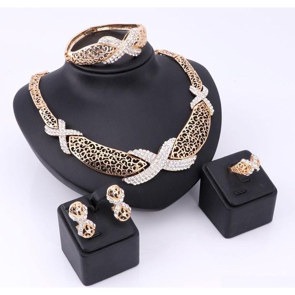 new hollow luxury jewelry sets for women zinc alloy necklaces lady bracelets rings stud earrings gold plated vintage accessories ziflk, Slivery;golden
new hollow luxury jewelry sets for women zinc alloy necklaces lady bracelets rings stud earrings gold plated vintage accessories ziflk, Slivery;golden