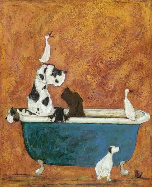 artworks big dog bath wall decor handcrafts /hd print oil painting on canvas wall art canvas pictures 210128
artworks big dog bath wall decor handcrafts /hd print oil painting on canvas wall art canvas pictures 210128