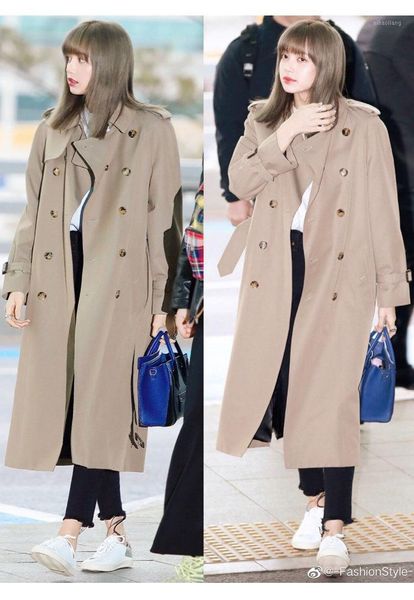 korean style loose oversized long women's trench coat double-breasted belted lady cloak windbreaker spring fall outerwear1, Black
korean style loose oversized long women's trench coat double-breasted belted lady cloak windbreaker spring fall outerwear1, Black