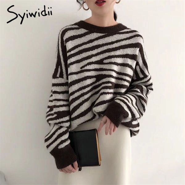 syiwidii oversized sweater women harajuku loose pullovers ladies soft striped zebra batwing sleeve chic korean autumn 201224, White;black
syiwidii oversized sweater women harajuku loose pullovers ladies soft striped zebra batwing sleeve chic korean autumn 201224, White;black