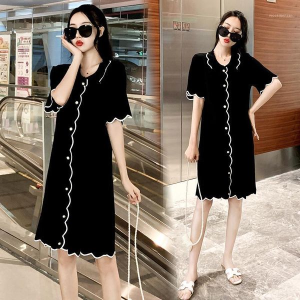 maternity dresses summer dress plus size short sleeve wave stripe hem patchwork single-breasted pregnant women clothes knitting dress1, White
maternity dresses summer dress plus size short sleeve wave stripe hem patchwork single-breasted pregnant women clothes knitting dress1, White