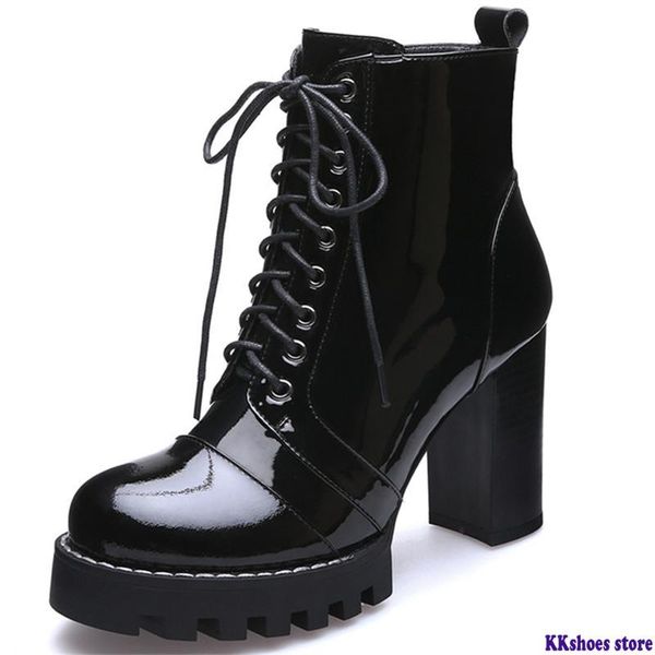 2020 genuine leather boots women lace up autumn winter ankle boots for women platform high heels, Black
2020 genuine leather boots women lace up autumn winter ankle boots for women platform high heels, Black