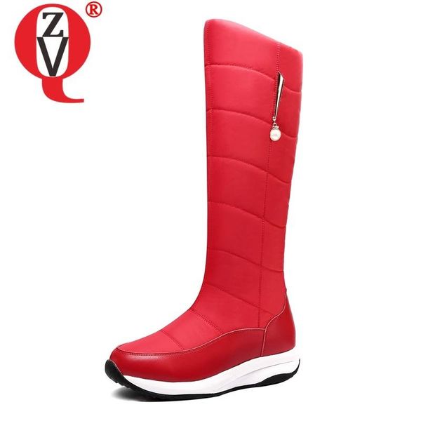 ZVQ snow boots new style genuine leather women shoes winter round toe platform wedges warm knee high long boots size 35-43 CN, Black
ZVQ snow boots new style genuine leather women shoes winter round toe platform wedges warm knee high long boots size 35-43 CN, Black