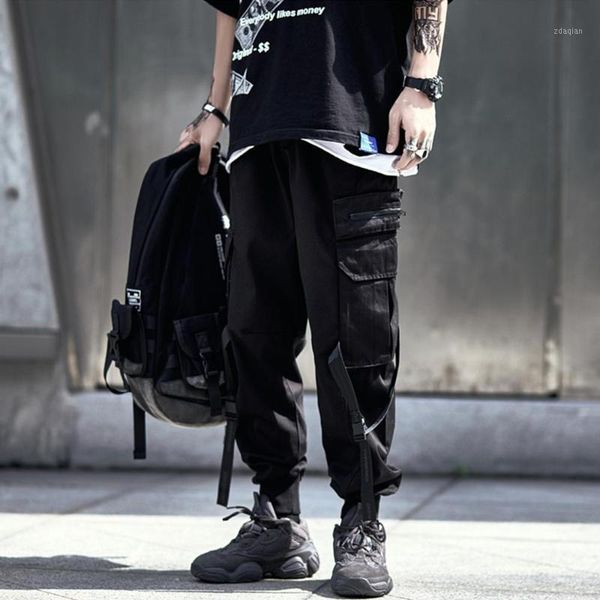 men's pants aprilmomo streetwear multi pockets ribbons cargo 2021 hip hop tactical function elastic casual joggers trousers1, Black
men's pants aprilmomo streetwear multi pockets ribbons cargo 2021 hip hop tactical function elastic casual joggers trousers1, Black