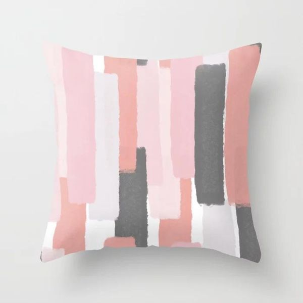 северные розовые геометрические зеленые голубые подушки чехлы полиэстер современные пляжные тропические растения принт бросать подушки подуш