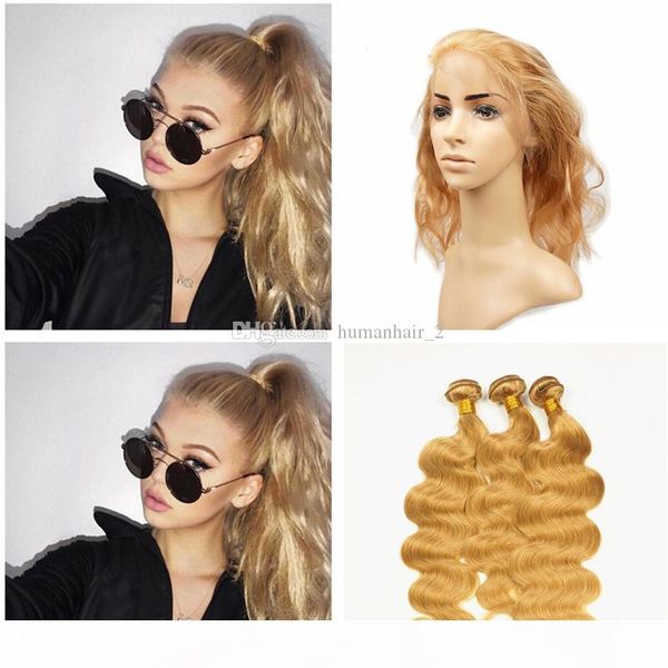 pre plucked 360 lace frontal with bundles pure color #27 blush blonde body wave hair weave with 360 lace closure fast shipping, Black;brown
pre plucked 360 lace frontal with bundles pure color #27 blush blonde body wave hair weave with 360 lace closure fast shipping, Black;brown