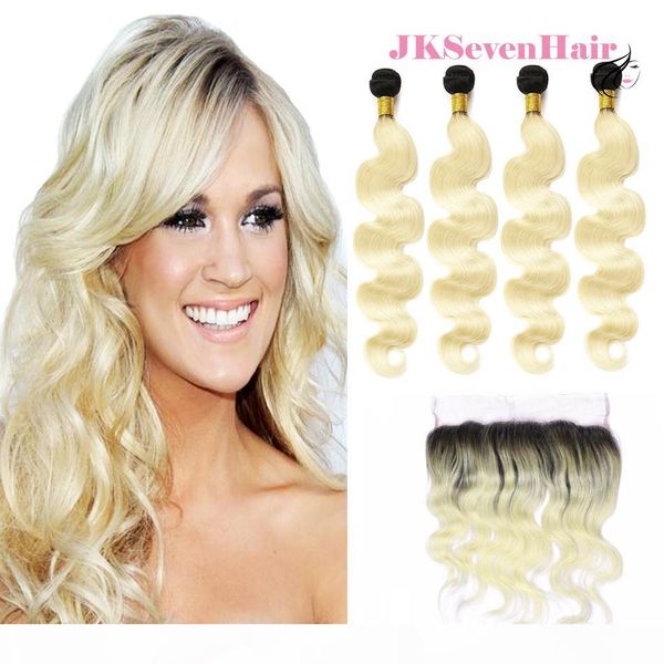 1b blonde european russian human hair extensions 4 bundles with lace frontal two tone 613 body wave malaysian remy hair double machine wefts, Black
1b blonde european russian human hair extensions 4 bundles with lace frontal two tone 613 body wave malaysian remy hair double machine wefts, Black