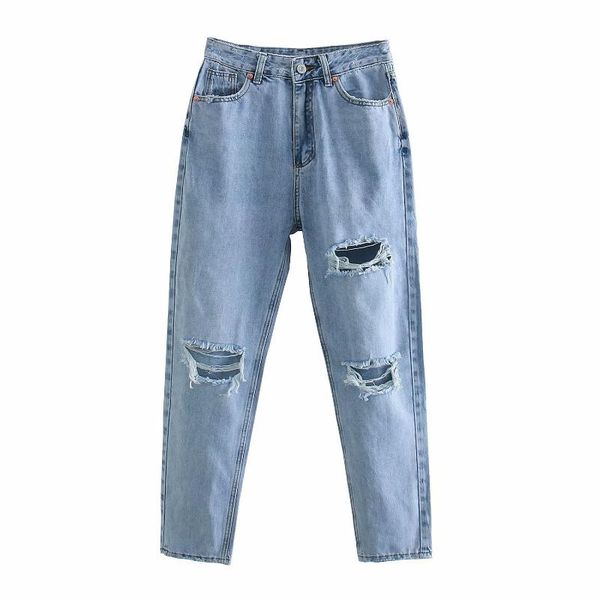 2020 summer europe and america women's dress new style with holes loose comfortable jeans women's pants 1411, Black
2020 summer europe and america women's dress new style with holes loose comfortable jeans women's pants 1411, Black