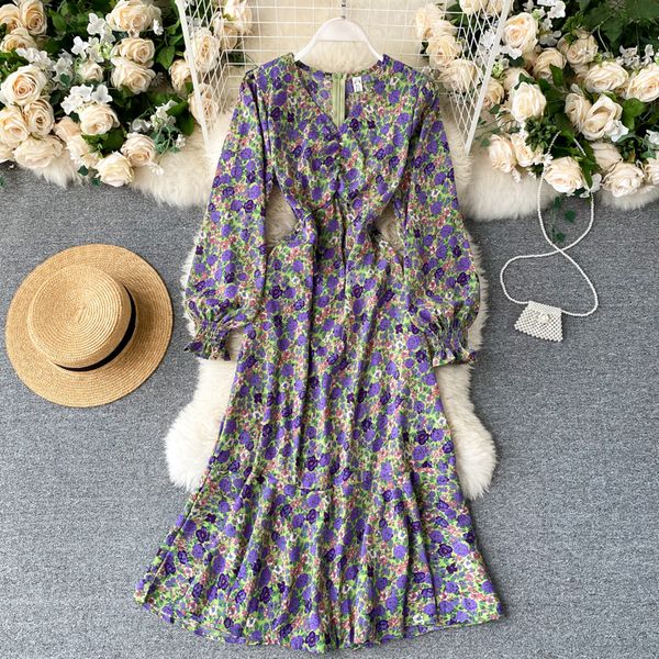 2021 new vintage female floral impression neck puff the line dressed autumn dress long style gc5m, Black;gray
2021 new vintage female floral impression neck puff the line dressed autumn dress long style gc5m, Black;gray