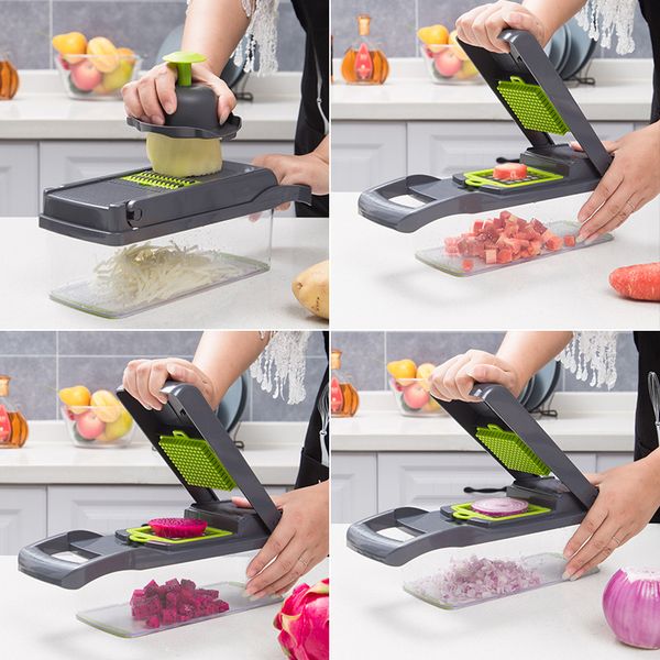 vegetable chopper food chopper multifunctional slicer with container household kitchen cutter for veggie fruit salad onion potato
vegetable chopper food chopper multifunctional slicer with container household kitchen cutter for veggie fruit salad onion potato