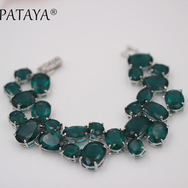 link, chain pataya multicolor oval natural artificial zircon bracelets women vintage wedding jewelry true white gold link bracelet, Black
link, chain pataya multicolor oval natural artificial zircon bracelets women vintage wedding jewelry true white gold link bracelet, Black