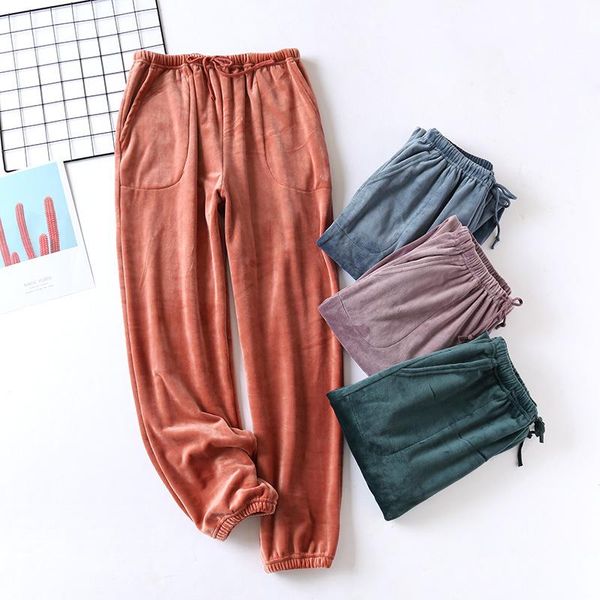 women's sleepwear july's song 2021 flannel long sleep pants warm winter bottoms for women pajamas loose solid color elastic waist, Black;red
women's sleepwear july's song 2021 flannel long sleep pants warm winter bottoms for women pajamas loose solid color elastic waist, Black;red