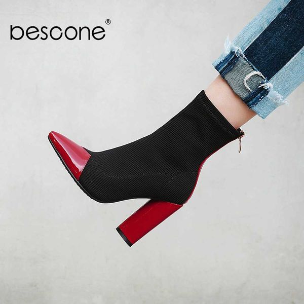 boots bescone winter women mid-calf pointed toe handmade mixed colors square heel shoes warm ladies bm246, Black
boots bescone winter women mid-calf pointed toe handmade mixed colors square heel shoes warm ladies bm246, Black