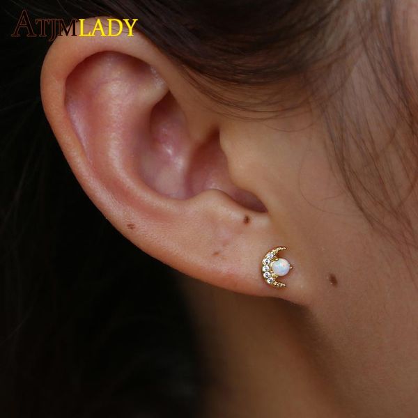 stud 925 sterling silver cubic zirconia moon earrings for women delicate dainty cz opal stone summer lady fashion jewelry, Golden;silver
stud 925 sterling silver cubic zirconia moon earrings for women delicate dainty cz opal stone summer lady fashion jewelry, Golden;silver