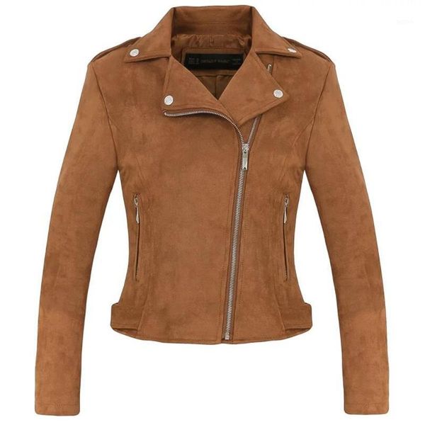 2020 new fashion women suede motorcycle jacket slim brown full lined soft faux leather female coat veste femme cuir epaulet zipp1, Black
2020 new fashion women suede motorcycle jacket slim brown full lined soft faux leather female coat veste femme cuir epaulet zipp1, Black
