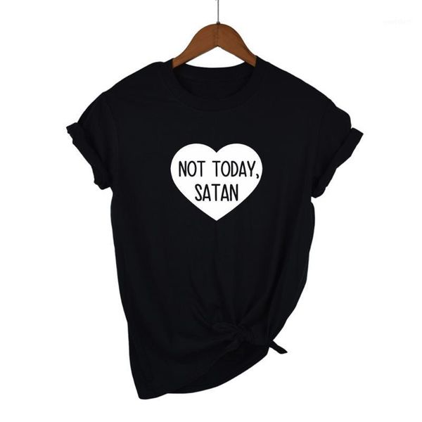 non oggi, satana lettere delle donne di stampa t shirt di cotone casual divertente tshirt per la signora della ragazza to1, White
non oggi, satana lettere delle donne di stampa t shirt di cotone casual divertente tshirt per la signora della ragazza to1, White
