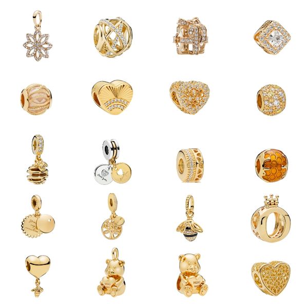 925 sterling silver luxury gold zircon women's jewelry heart bear crown leaf windmill charm beads fit pandora bracelet pendant necklace, Black
925 sterling silver luxury gold zircon women's jewelry heart bear crown leaf windmill charm beads fit pandora bracelet pendant necklace, Black