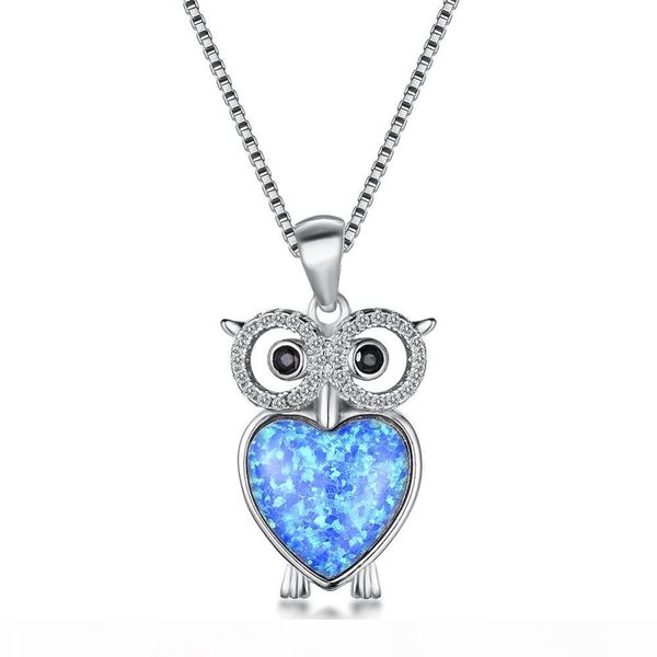 fashion lovely 925 sterling silver crystal wedding women necklaces white blue fire opal owl pendant necklaces
fashion lovely 925 sterling silver crystal wedding women necklaces white blue fire opal owl pendant necklaces