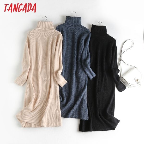 tangada autumn winter fashion women turtleneck sweater dress long sleeve loose female solid midi knit dress vestidos 6d28 201125, Black;gray
tangada autumn winter fashion women turtleneck sweater dress long sleeve loose female solid midi knit dress vestidos 6d28 201125, Black;gray