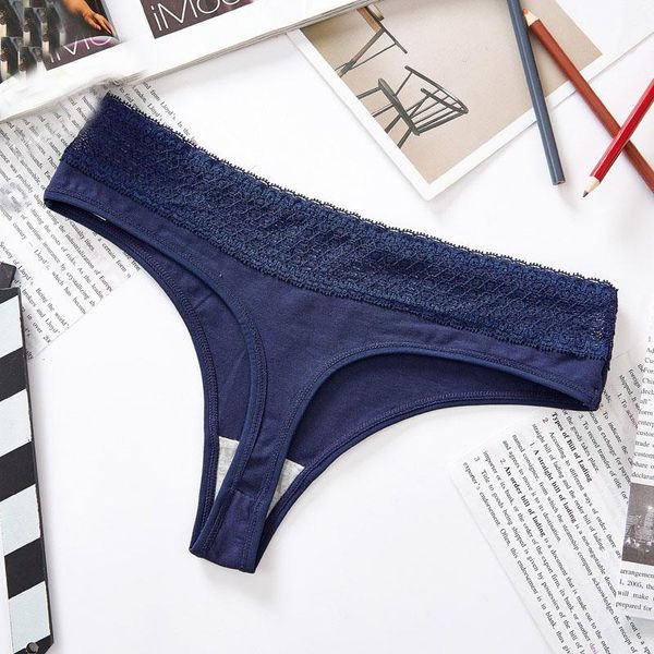 lace g-string thongs women cotton knickers seamless comfortable 3 pcs panties invisible low rise sleep intimate briefs, Black;pink