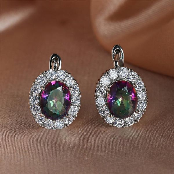 hoop & huggie multicolor zircon big oval stone earrings for women wedding jewelry vintage fashion rainbow crystal silver color, Golden;silver
hoop & huggie multicolor zircon big oval stone earrings for women wedding jewelry vintage fashion rainbow crystal silver color, Golden;silver