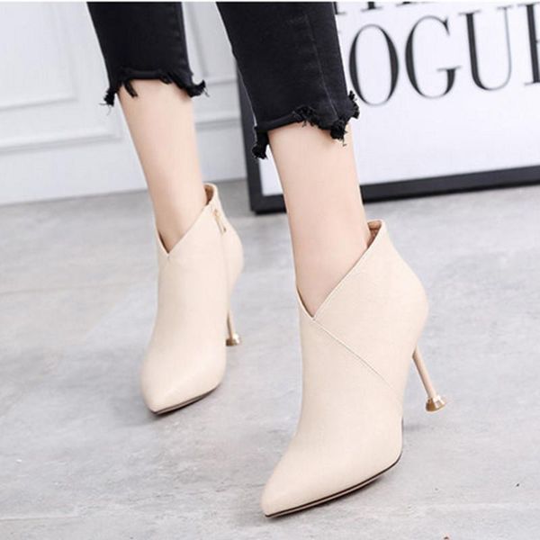 marlisasa women fashion sweet beige black pu leather stiletto boots botas femininas lady cool ankle high heel boots h6405b
marlisasa women fashion sweet beige black pu leather stiletto boots botas femininas lady cool ankle high heel boots h6405b