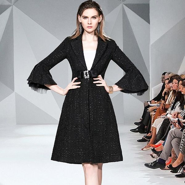 women's trench coats 2021 winter autumn women flare sleeve wool plaid coat fashion long woolen female slim jackets outwear, Tan;black
women's trench coats 2021 winter autumn women flare sleeve wool plaid coat fashion long woolen female slim jackets outwear, Tan;black