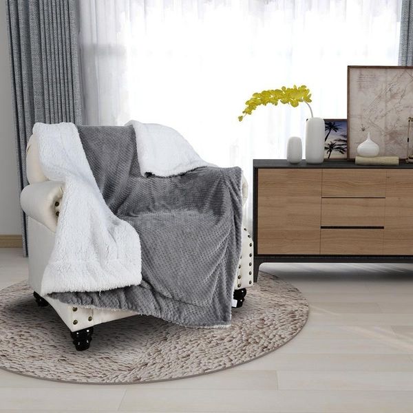 blankets nordic style gray waffle sofa blanket coral fleece comfortable coverlet nap throw winter warm sheet soft summer 
blankets nordic style gray waffle sofa blanket coral fleece comfortable coverlet nap throw winter warm sheet soft summer