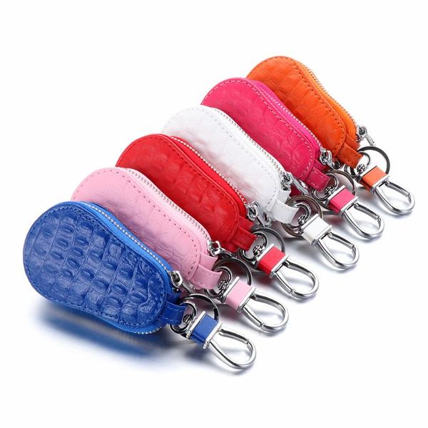keychains genuine leather car keychain women men crocodile pattern holder organizer wallet zipper hook key ring, Silver
keychains genuine leather car keychain women men crocodile pattern holder organizer wallet zipper hook key ring, Silver