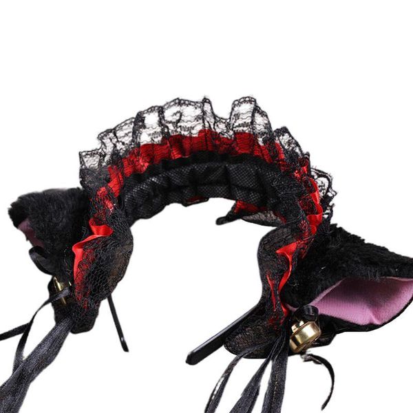 women ruffles lace headband plush cat ears ribbon golden bell tassels decor lolita cosplay hair hoop lovely pointed fluffy
women ruffles lace headband plush cat ears ribbon golden bell tassels decor lolita cosplay hair hoop lovely pointed fluffy