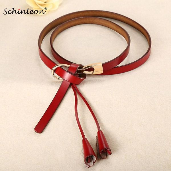 schinteon 2021 genuine leather brand women tassel waistband decorated thin belt for dress skirt fashion, Black;brown
schinteon 2021 genuine leather brand women tassel waistband decorated thin belt for dress skirt fashion, Black;brown