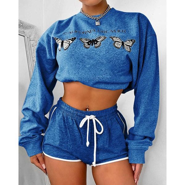 2021 summer women's tracksuit casual clothes sets butterfly print long sleeve and shorts sportswear suits harajuku style, White;black
2021 summer women's tracksuit casual clothes sets butterfly print long sleeve and shorts sportswear suits harajuku style, White;black