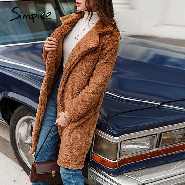 simplee women winter suede jacket 2020 fashion teddy bear caramel long coat female long sleeve faux fur coat fluffy outerwear1, Black
simplee women winter suede jacket 2020 fashion teddy bear caramel long coat female long sleeve faux fur coat fluffy outerwear1, Black