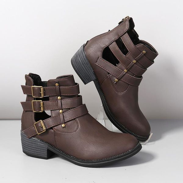 winter new short boots women 2021 europe and the united kingdom all-match women's boots fashion hollow buckle women, Black
winter new short boots women 2021 europe and the united kingdom all-match women's boots fashion hollow buckle women, Black