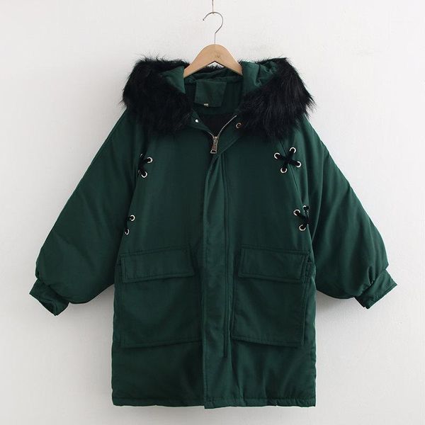 dark green winter coats for women 2019 fashion street loose black fur collar women's coat simple big pockets girl cotton coat1
dark green winter coats for women 2019 fashion street loose black fur collar women's coat simple big pockets girl cotton coat1