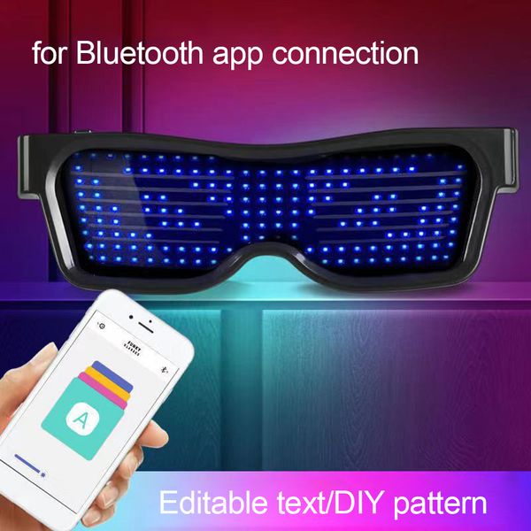 diy halloween bluetooth control application editable text usb led glasses high-quality abs material glow party supplies
diy halloween bluetooth control application editable text usb led glasses high-quality abs material glow party supplies