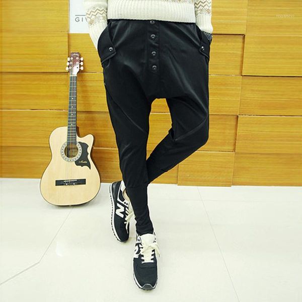 2020 summer thin harem pants slim casual pants male non-mainstream men's clothing trousers stage singer costumes clothing1, Black
2020 summer thin harem pants slim casual pants male non-mainstream men's clothing trousers stage singer costumes clothing1, Black