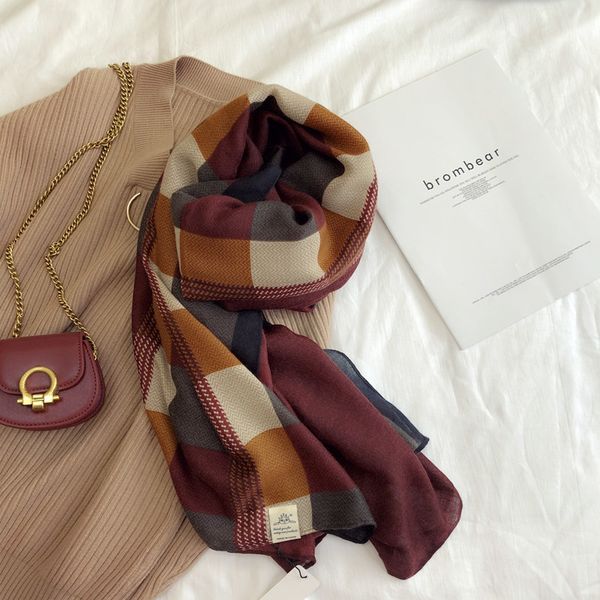 vipwinter korean new color matching plaid scarf for women's autumn long shawl and warm neck mvp, Blue;gray
vipwinter korean new color matching plaid scarf for women's autumn long shawl and warm neck mvp, Blue;gray