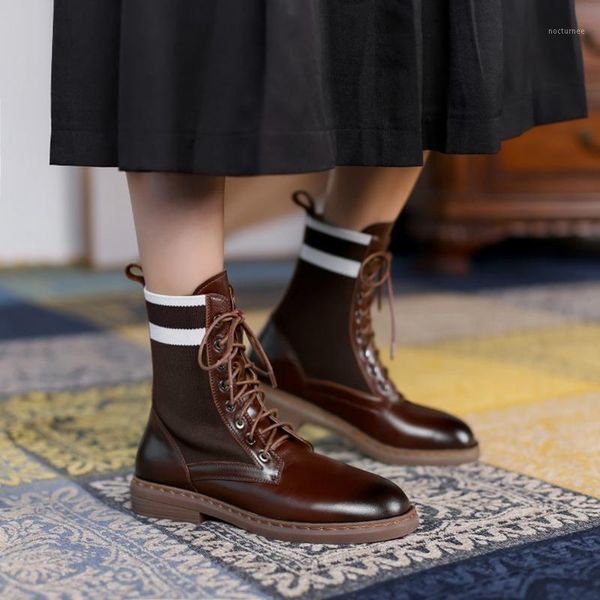 2020 winter full leather retro boots round head low heel cross strap mid-calf fashion boots brown black flat women1
2020 winter full leather retro boots round head low heel cross strap mid-calf fashion boots brown black flat women1