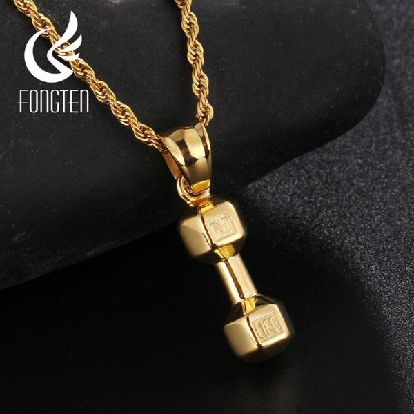 pendant necklaces fongten sport dumbbells fits necklace black high polished stainless steel twisted chain men's, Silver
pendant necklaces fongten sport dumbbells fits necklace black high polished stainless steel twisted chain men's, Silver