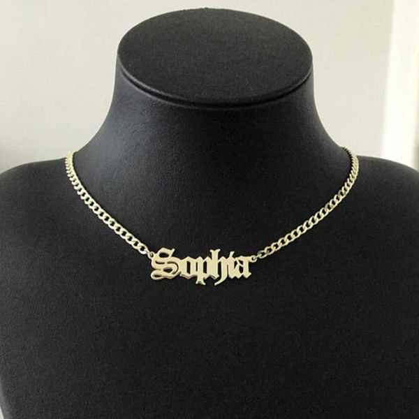 pendant necklaces gold silver curb chain choker custom name necklace personalized jewelry christmas gift old english font long
pendant necklaces gold silver curb chain choker custom name necklace personalized jewelry christmas gift old english font long