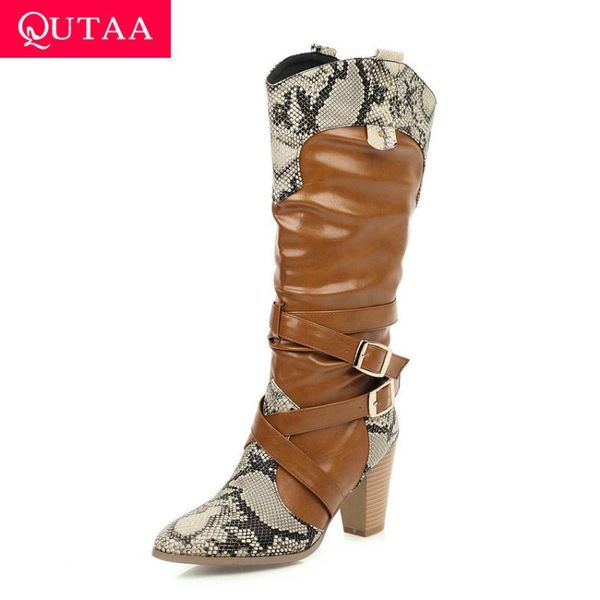 qutaa 2020 змеиная кожа pu мода смешанного цвета mid теленок boots квадратным каблуком осень зима пряжка женская обувь большого размера 34-4, Black
qutaa 2020 змеиная кожа pu мода смешанного цвета mid теленок boots квадратным каблуком осень зима пряжка женская обувь большого размера 34-4, Black