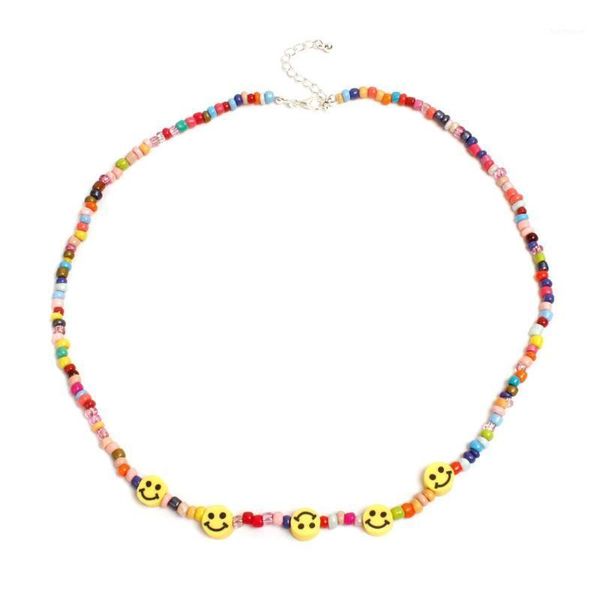 bohemian colorful beads chokers necklaces for women charm smiling face short chain collier necklace jewelry gift accessories new1, Golden;silver
bohemian colorful beads chokers necklaces for women charm smiling face short chain collier necklace jewelry gift accessories new1, Golden;silver