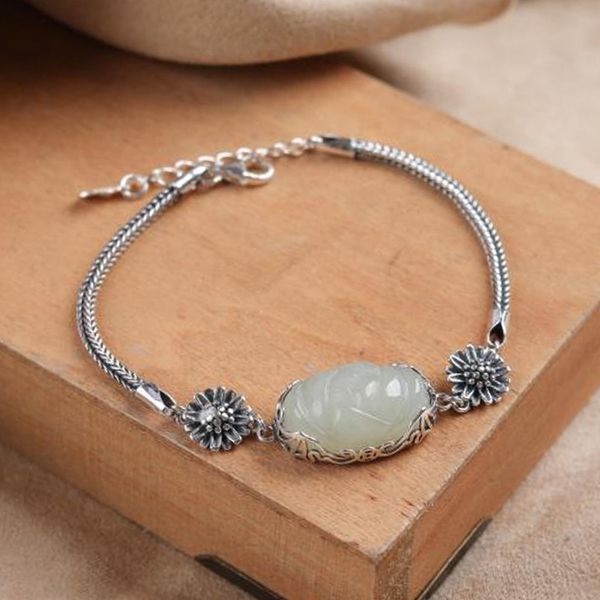 hetian jade inlaid female white jade 925 silver braceletethnic bracelet minority bracelet lighthigh-grade hand jewelry silver jewelry hb2sb, Golden;silver
hetian jade inlaid female white jade 925 silver braceletethnic bracelet minority bracelet lighthigh-grade hand jewelry silver jewelry hb2sb, Golden;silver
