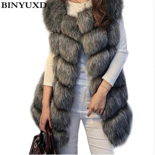 binyuxd coat arrival winter warm fashion women import coat fur vests high-grade faux fur coat fox fur long vest women's jacketx1016, Black;brown
binyuxd coat arrival winter warm fashion women import coat fur vests high-grade faux fur coat fox fur long vest women's jacketx1016, Black;brown